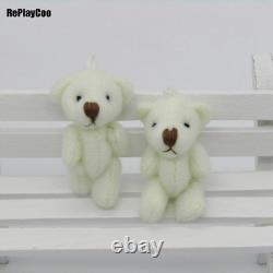 100Pcs/Lot Kawaii Small Joint Teddy Bears Stuffed Plush 3.5CM Toy Teddy-Bear Min