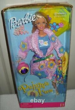 #10275 NIB Mattel Target Stores Barbie Pajama Fun Trunk Playset, Doll & Paint Can