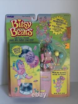 1991 Tyco Bitsy Bears Beary Happy Bear With VHS Tape Factory Sealed Vintage