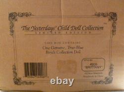 1998 Boyds Bear Yesterdays Child Brittany Lifes Journey One Large L/E Doll 4906