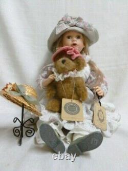 2001 Boyds Bear Yesterdays Child Amanda & Millie Hat Shoppe Large L/E Doll 4944