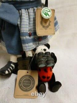 2001 Boyds Bear Yesterdays Child Callie Ladybug Backyard Safari Large Doll 4942