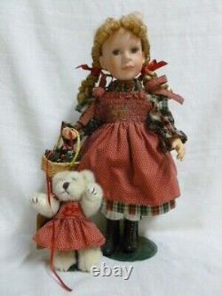 2001 Boyds Bear Yesterdays Child Joy Smooch Mistletoe Kisses Large Doll 4947