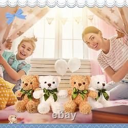 24 Pcs Cute Stuffed Bear Plush Doll Gift Bulk 10 Inch Children's Sleeping and Pl