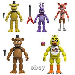 6 FNAF Figures Chica Freddy Bonnie Foxy Bear Five Five Nights Action Figure Toy