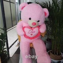 80/100Cm Pink Plush Toy Teddy Bear Giant Stuffed Animals Gift Soft Pillow Dolls