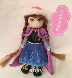 Anna Character Crochet Stuffed Eyes Safety Doll Bear Tv Frozen Amigurumi Toy