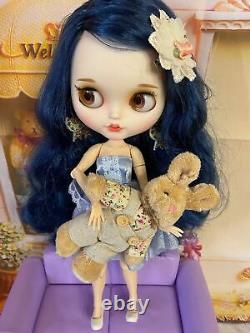 Blythe Doll, Customized Blythe with all her access & Friend too! Icy BJ 12in