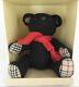 Burberry Black Teddy Bear Plush Doll Check Boxed New Sale