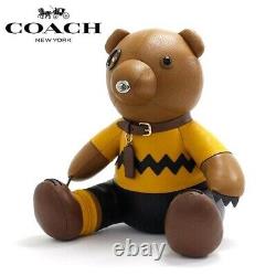 COACH Charlie Brown Big Large Peanuts Bear Doll Stuffed Toy Limited few pieces