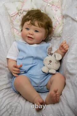 CUSTOM ORDER Reborn Doll Baby Girl or Kodi Bear smiling by Laura Tuzio Ross You