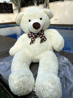 Giant Teddy Bear 59in Cream White Color Soft Big Plush Toy