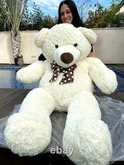 Giant Teddy Bear 59in Cream White Color Soft Big Plush Toy