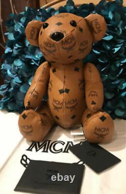 HOT! MCM Stuffed Bear Doll Stuffed Toy Cognac Brown Limited Edition Medium Size