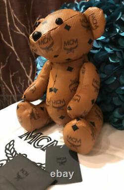 HOT! MCM Stuffed Bear Doll Stuffed Toy Cognac Brown Limited Edition Medium Size