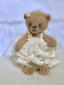 Handmade Knit Bear Doll Decor Small Gift