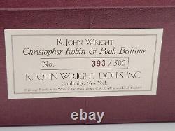 LM R John Wright Bedtime Christopher Robin & Winnie The Pooh 17.5 Doll & Bear