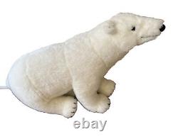 Large Polar Bear White Plush Stuffed Animal Realistic Soft Cuddle Doll Kids
