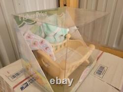 MIB Mattel Fisher Price Briarberry Bear Collection Baby Cradle & Accessories