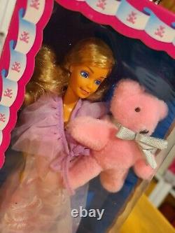 NEW! 1984 DREAMTIME BARBIE with THE CUTEST PINK TEDDY BEAR