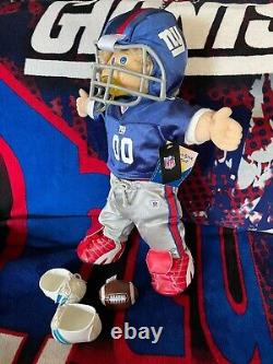 NY GIANTS Build a Bear NFL uniform +'85 CABBAGE PATCH KIDS pacifier doll SKIPPY