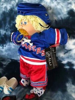 NY RANGERS Build a Bear NHL uniform'85 CABBAGE PATCH KIDS pacifier doll MELLIE