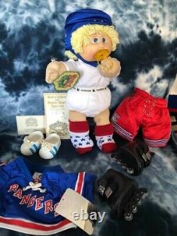 NY RANGERS Build a Bear NHL uniform'85 CABBAGE PATCH KIDS pacifier doll MELLIE