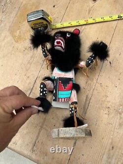 Native American Kachina Doll Bear Handmade Indian Artist Signed BC11