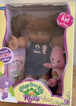 New Cabbage Patch Kids & Care Bear Cpk 16 2007 African American Brown Hair Baby