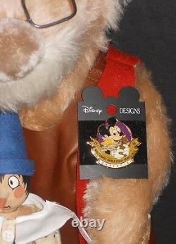 New Disney Teddy Bear & Doll Steiff Gepetto & Pinocchio