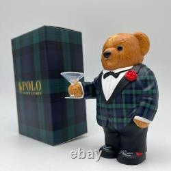 Polo Ralph Lauren Polo Bear Toy Doll Figurine Suit Check Pattern Glass /