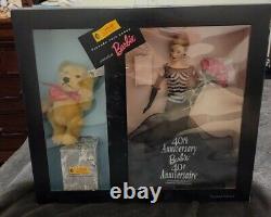 RARE 1999 Steiff Bear Mattel- 98142 Barbie 40th Anniv. Doll 1,500 Lmt Edition