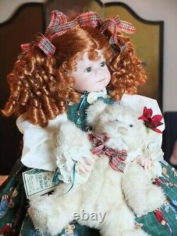 Theodora & Mr. T. Bear By Linda Rick/the Dollmaker, Ooak Full Body Porcelain