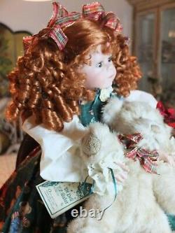 Theodora & Mr. T. Bear By Linda Rick/the Dollmaker, Ooak Full Body Porcelain