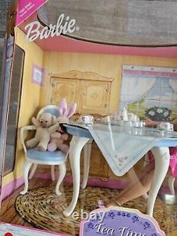 Vintage Tea Time Barbie Doll Gift Set 1999 Mattel 25904 New Lil Bear & Bunny